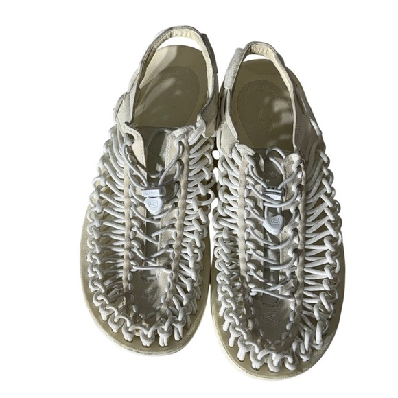 KEEN Uneek Mens Sandals Star White Cord Bungee Lace Outdoor Shoes Size 10.5 main image 9